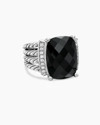 Petite Wheaton® in Sterling Silver with Hampton Blue Topaz and Diamonds, 10mm