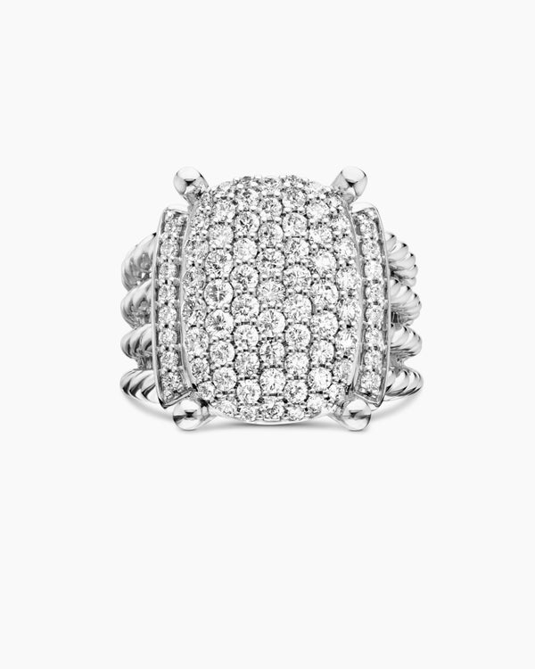 Wheaton Ring in Sterling Silver with Diamonds, 16.7mm