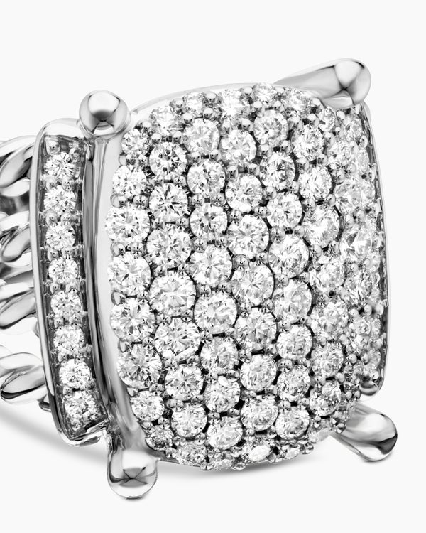 Wheaton Ring in Sterling Silver with Diamonds, 16.7mm