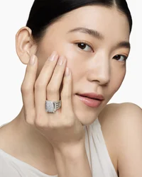 Petite Wheaton® in Sterling Silver with Hampton Blue Topaz and Diamonds, 10mm
