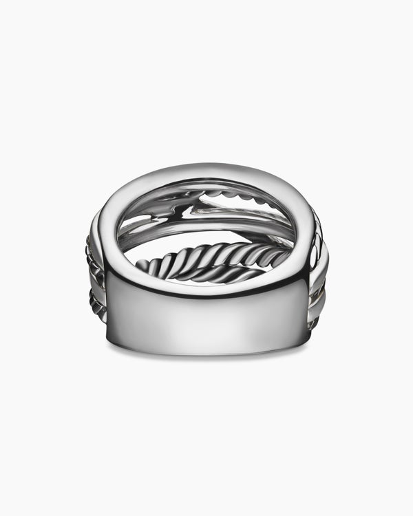 Crossover Ring in Sterling Silver, 17mm