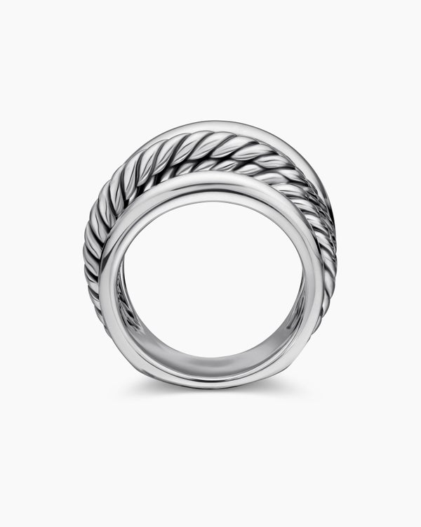 Crossover Ring in Sterling Silver, 14.7mm