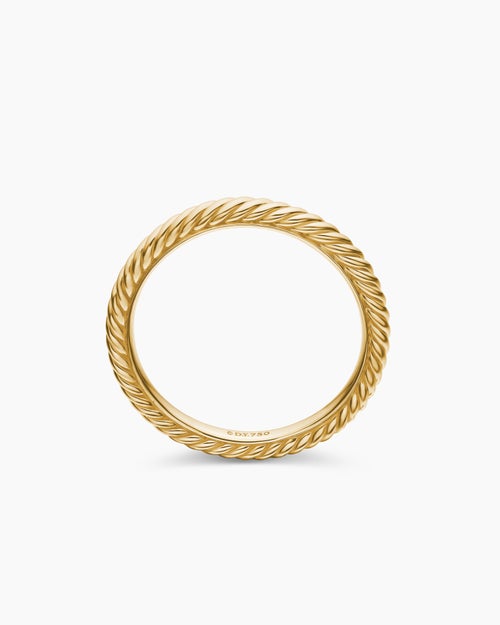 Womens Cable Collectibles® Stack Ring in 18K Yellow Gold, 2mm