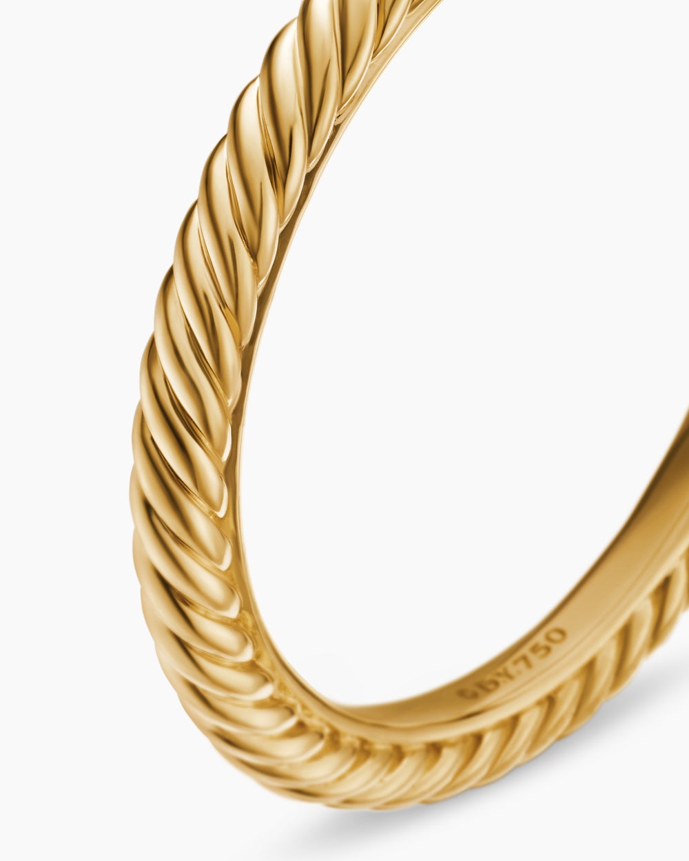 Womens Cable Collectibles Stack Ring in 18ct Yellow Gold, 2mm