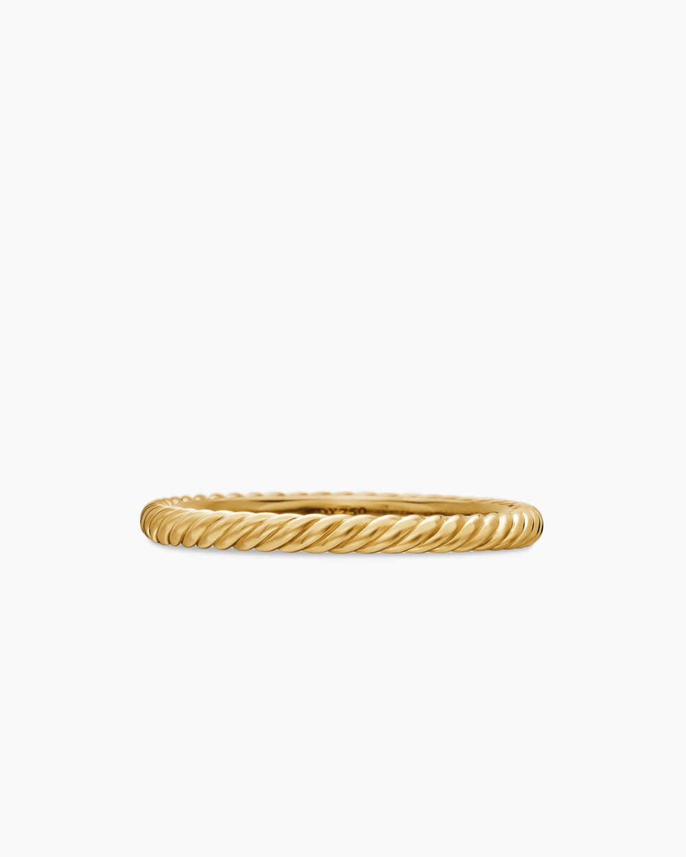 Womens Cable Collectibles Stack Ring in 18ct Yellow Gold, 2mm