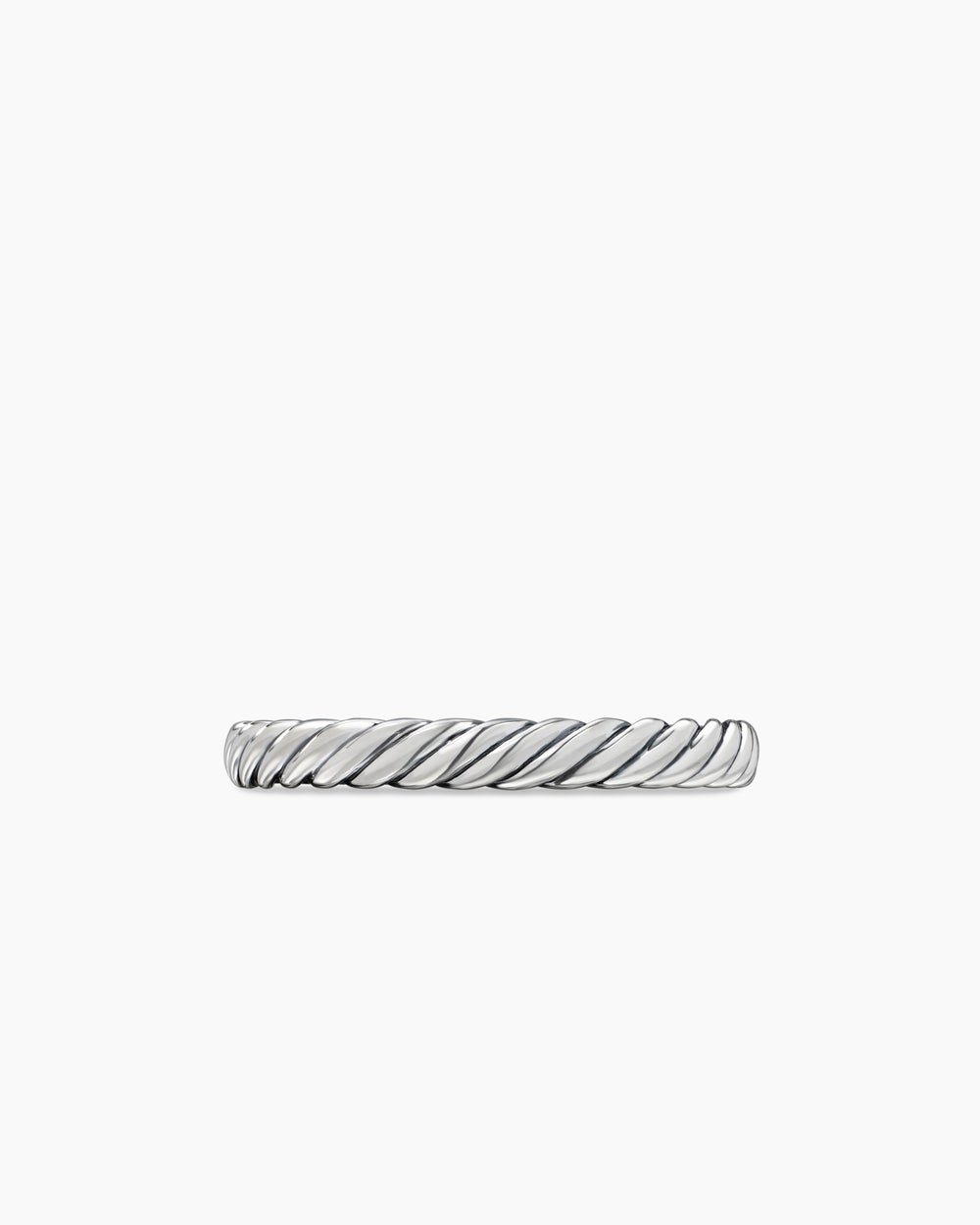 Womens Cable Collectibles Stack Ring in Sterling Silver, 3mm