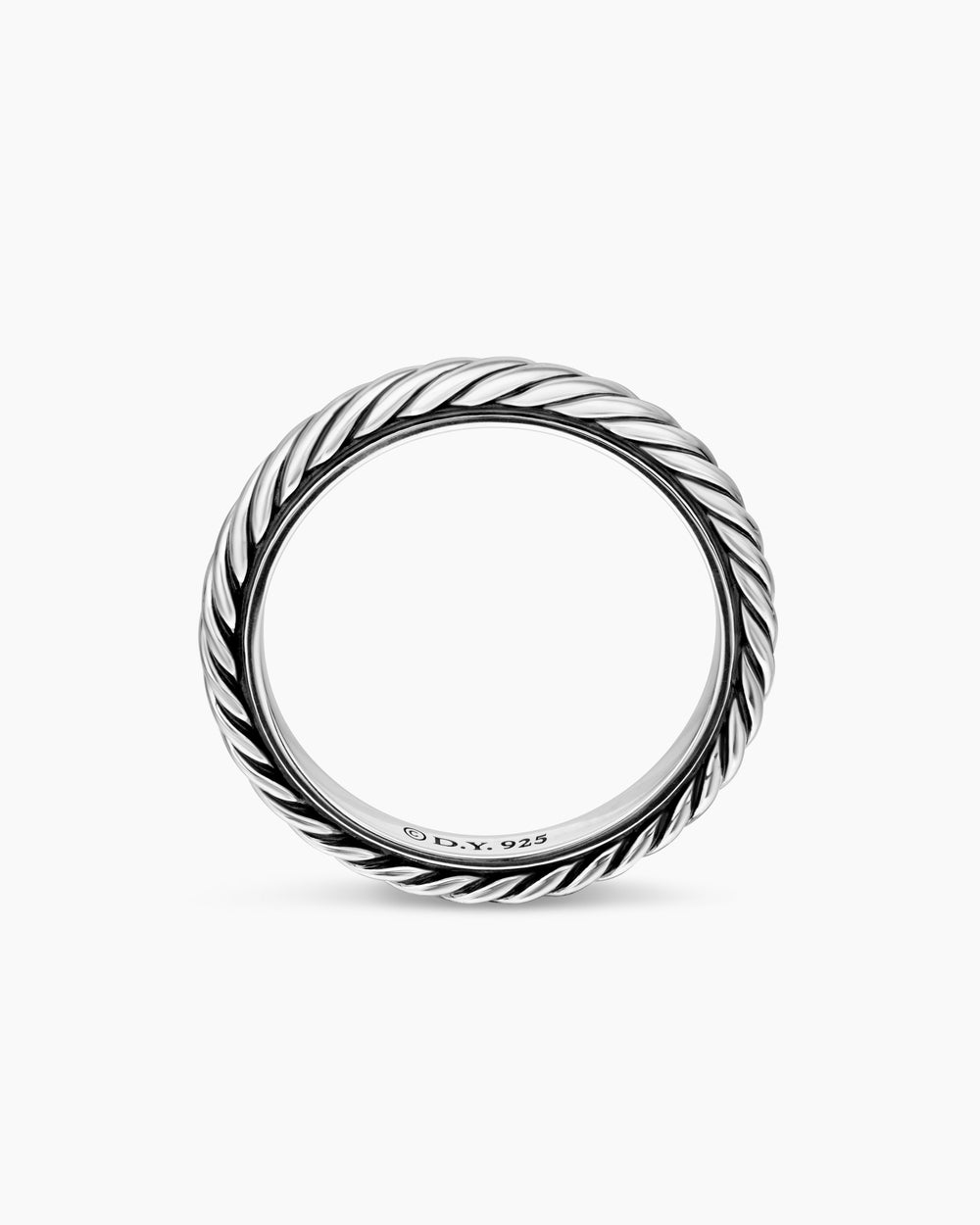 Womens Cable Collectibles Stack Ring in Sterling Silver, 3mm