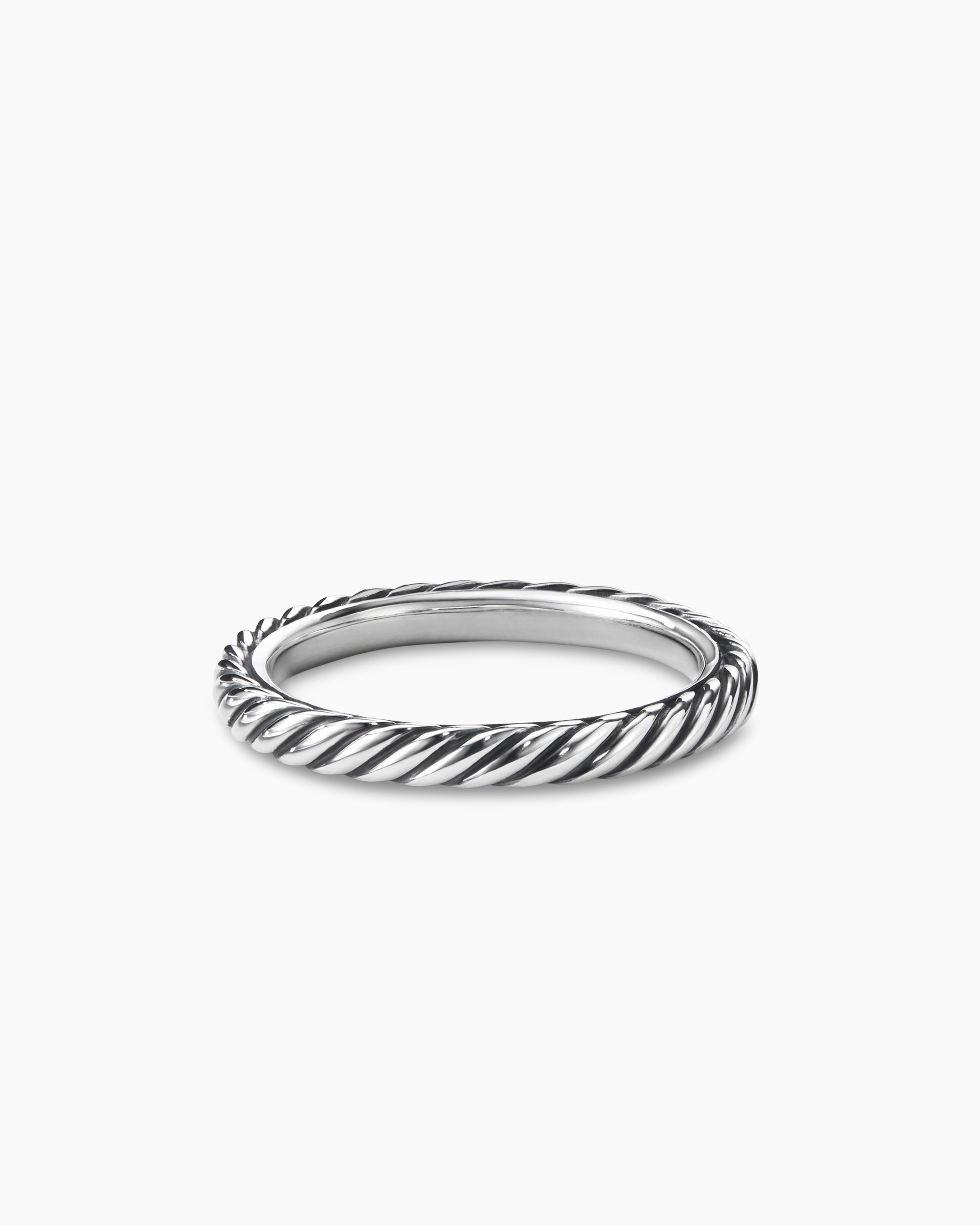 Cable Collectables Stack Ring in Sterling Silver, 3mm