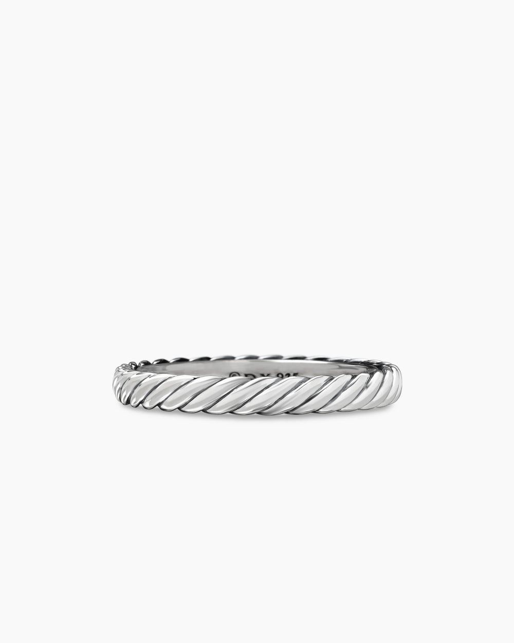 Womens Cable Collectibles Stack Ring in Sterling Silver, 3mm
