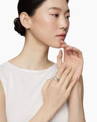 Petite Wheaton® in Sterling Silver with Hampton Blue Topaz and Diamonds, 10mm