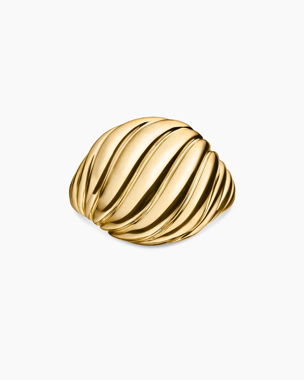 Bague pour auriculaire Sculpted Cable en or jaune 18 carats, 13 mm femmes