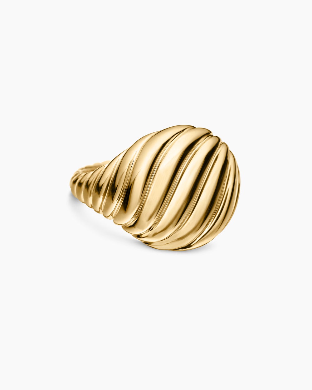 Bague pour auriculaire Sculpted Cable en or jaune 18 carats, 13 mm femmes