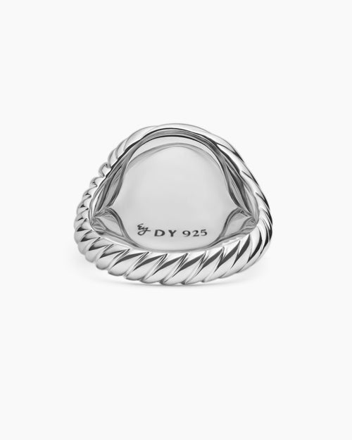 Womens Sculpted Cable Pinky Ring in Sterling Silver, 13mm