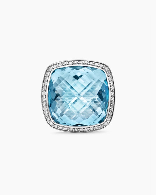 Womens Albion Ring in Sterling Silver with Diamonds, 17mm