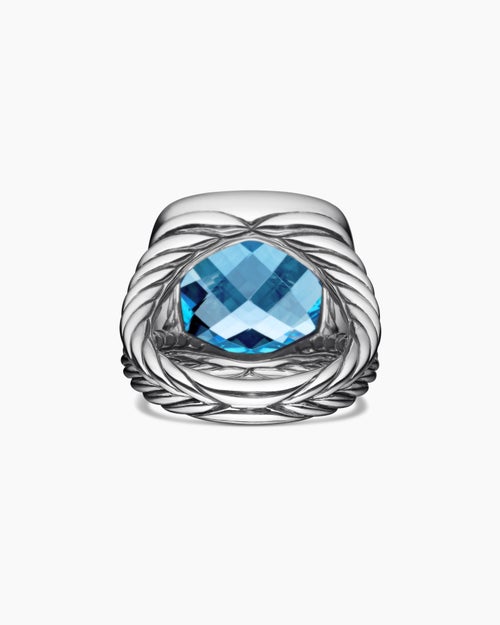 Womens Albion Ring in Sterling Silver with Diamonds, 17mm