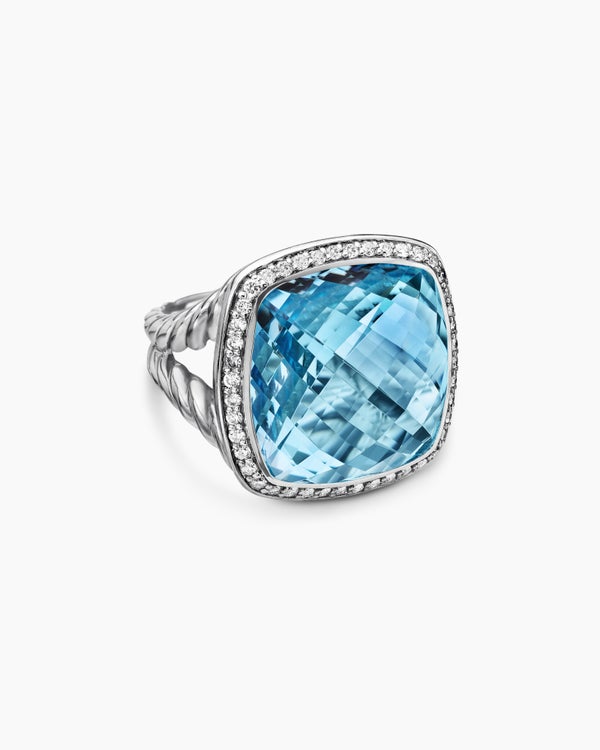 Albion Ring in Sterling Silver with Diamonds, 17mm