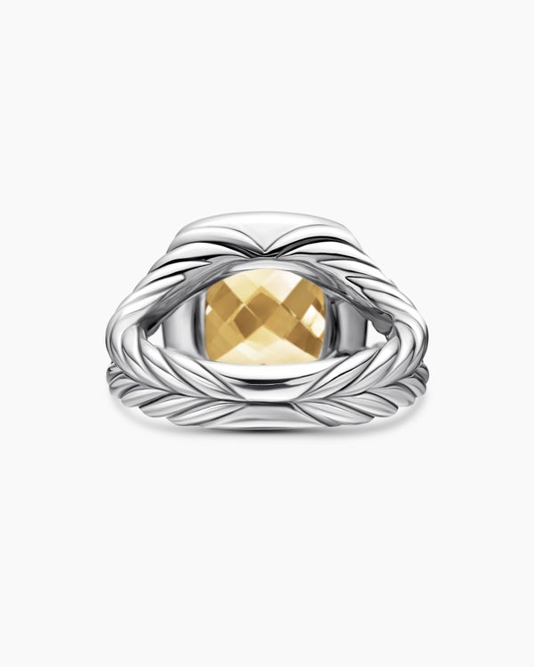 Albion Ring in Sterling Silver with 18K Yellow Gold and Diamonds, 11mm