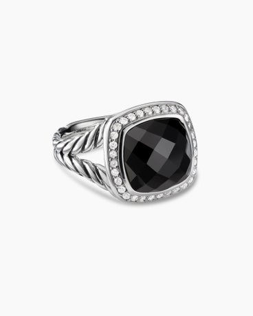 Albion Ring in Sterling Silver with Diamonds, 11mm