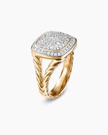 Albion Ring in 18K Yellow Gold with Pavé, 11mm