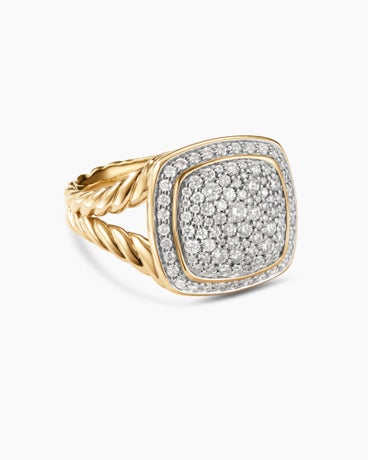 Albion Ring in 18K Yellow Gold with Pavé, 11mm