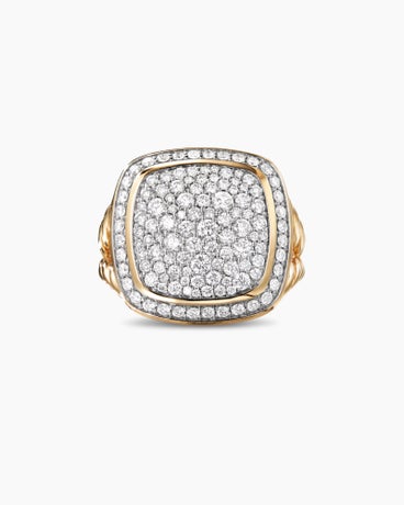 Albion Ring in 18K Yellow Gold with Pavé, 14mm