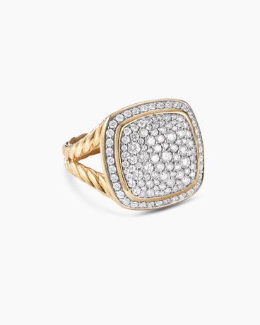 Albion Ring in 18K Yellow Gold with Pavé, 14mm