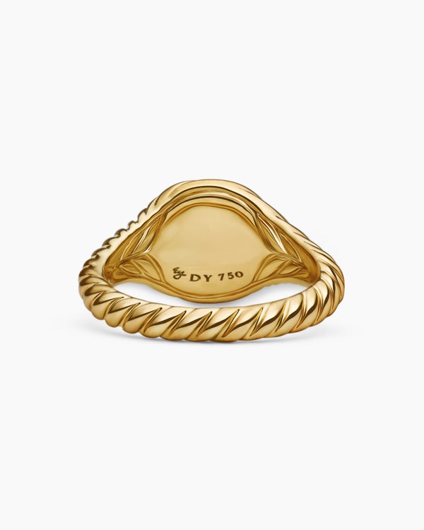 Sculpted Cable Pinky Ring in 18K Yellow Gold, 10mm