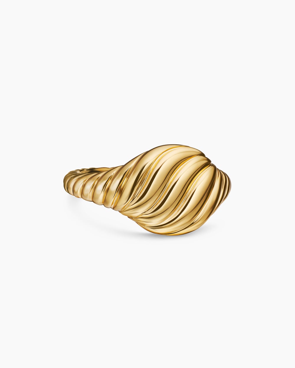 Bague pour auriculaire Sculpted Cable en or jaune 18 carats, 10 mm femmes