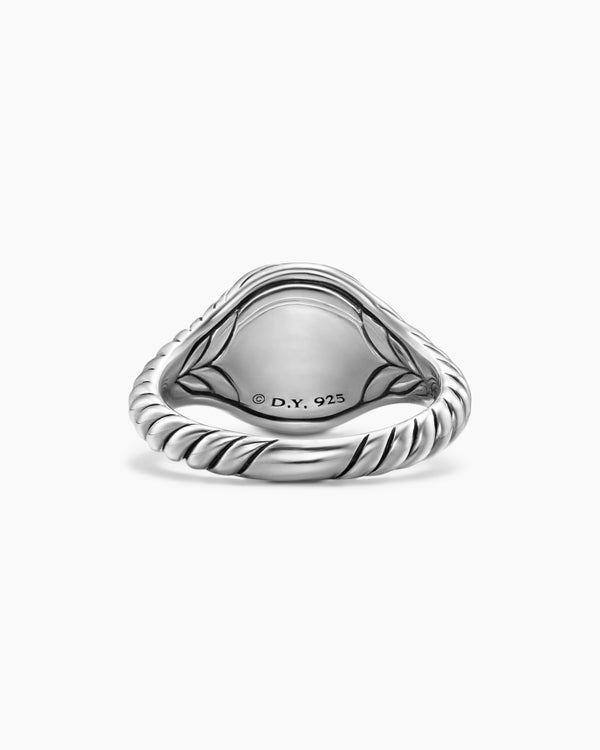 Sculpted Cable Pinky Ring in Sterling Silver, 10mm