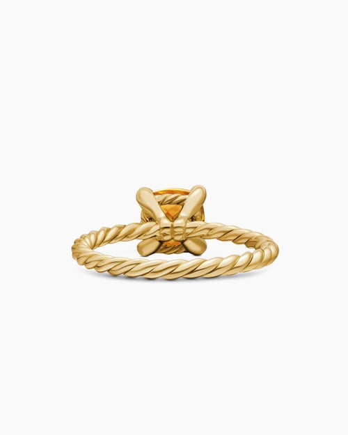 Womens Chatelaine Ring in 18K Yellow Gold with Diamonds, 7mm