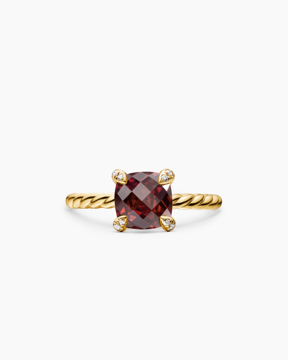 Womens Chatelaine Ring in 18ct Yellow Gold with Diamonds, 7mm