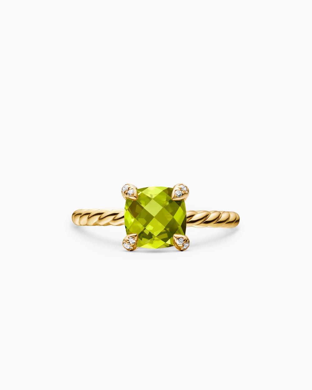 Womens Chatelaine Ring in 18ct Yellow Gold with Diamonds, 7mm