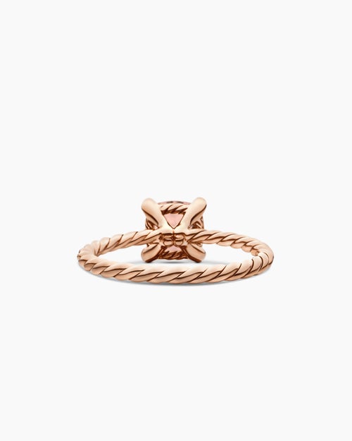 Womens Chatelaine® Ring in 18K Rose Gold with Morganite and Diamonds, 7mm