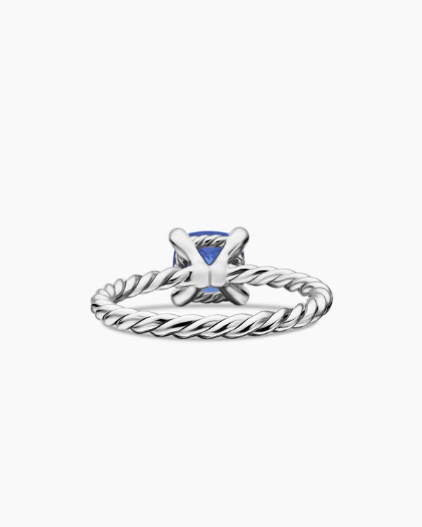 Chatelaine Ring in 18K White Gold with Diamonds, 7mm