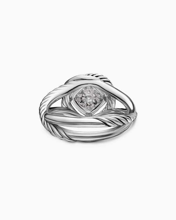 Infinity Ring in Sterling Silver with Diamonds, 13mm