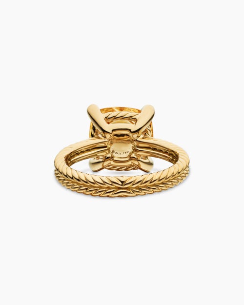 Womens Chatelaine Ring in 18ct Yellow Gold with Diamonds, 11mm