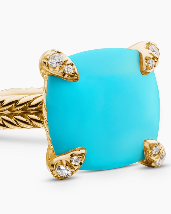 Chatelaine Ring in 18ct Yellow Gold with Diamonds, 11mm