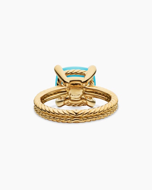 Womens Chatelaine Ring in 18ct Yellow Gold with Diamonds, 11mm