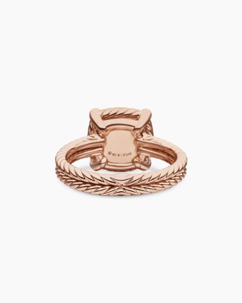 Womens Chatelaine® Ring in 18K Rose Gold with Morganite and Diamonds, 11mm