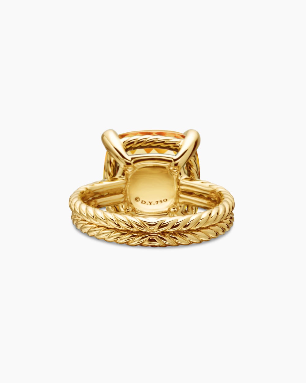 Womens Chatelaine Ring in 18K Yellow Gold with Diamonds, 14mm