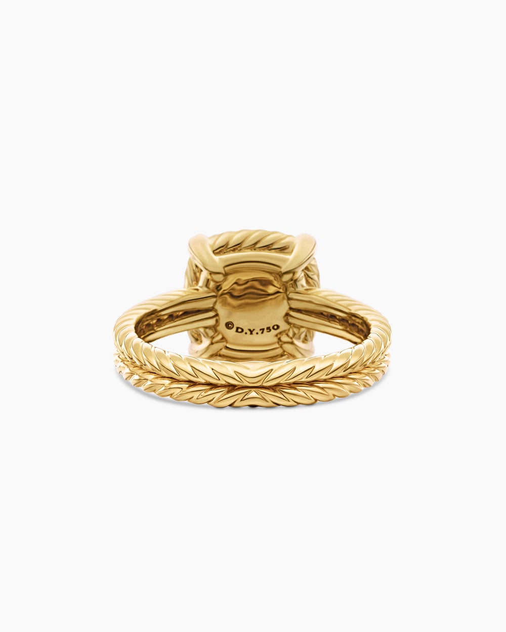 Womens Chatelaine® Pavé Bezel Ring in 18ct Yellow Gold with Champagne Citrine and Diamonds, 9mm