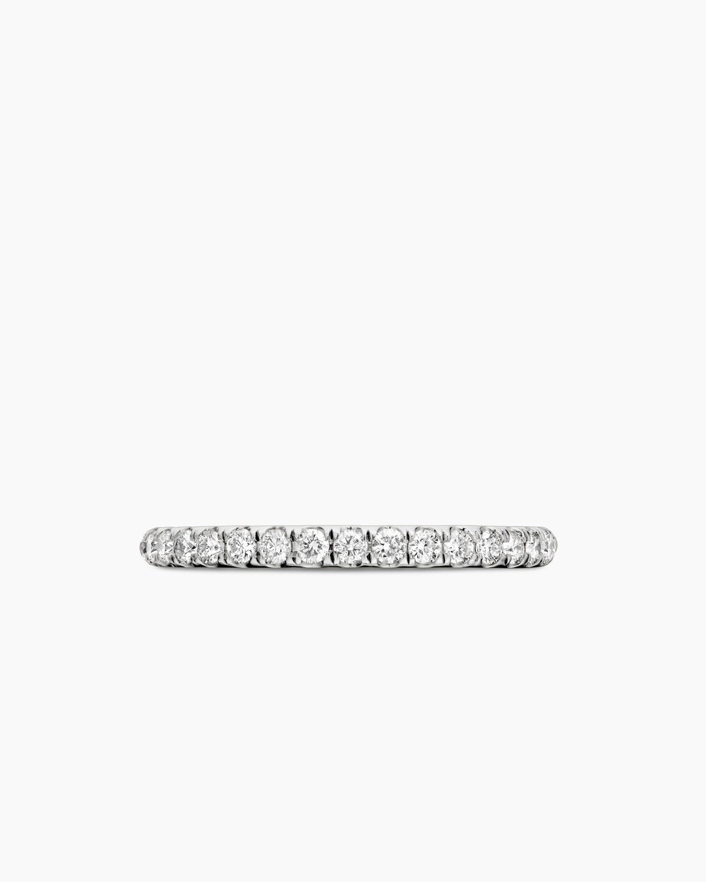 Womens Cable Collectibles Stack Ring in 18ct White Gold with Diamonds, 2mm