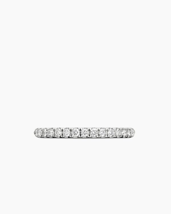 Cable Collectibles Stack Ring in Sterling Silver with Diamonds, 2mm