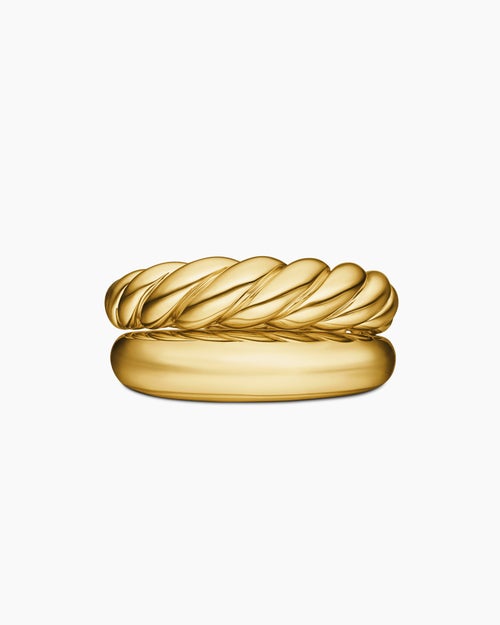 Womens Pure Form® Stack Rings in 18K Yellow Gold, 11mm