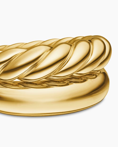 Womens Pure Form® Stack Rings in 18K Yellow Gold, 11mm