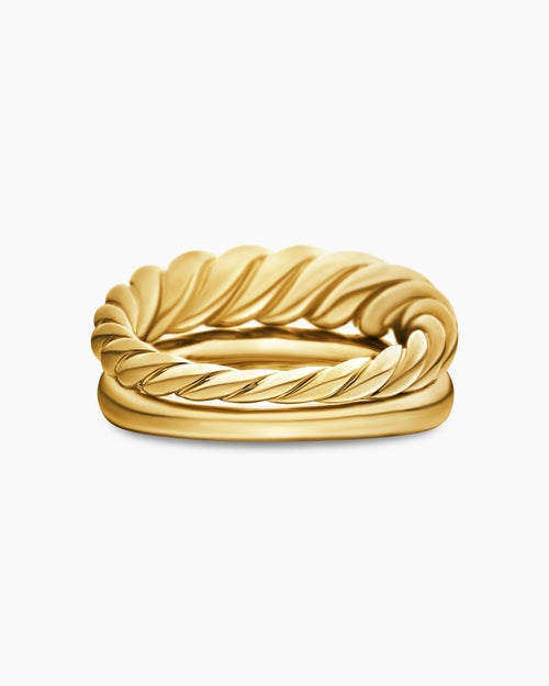 Womens Pure Form® Stack Rings in 18K Yellow Gold, 11mm
