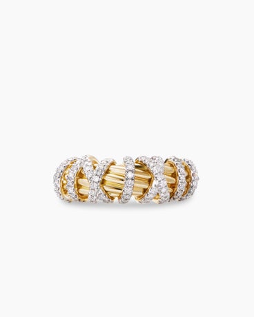 Helena Ring in 18K Yellow Gold with Diamonds, 7.7mm