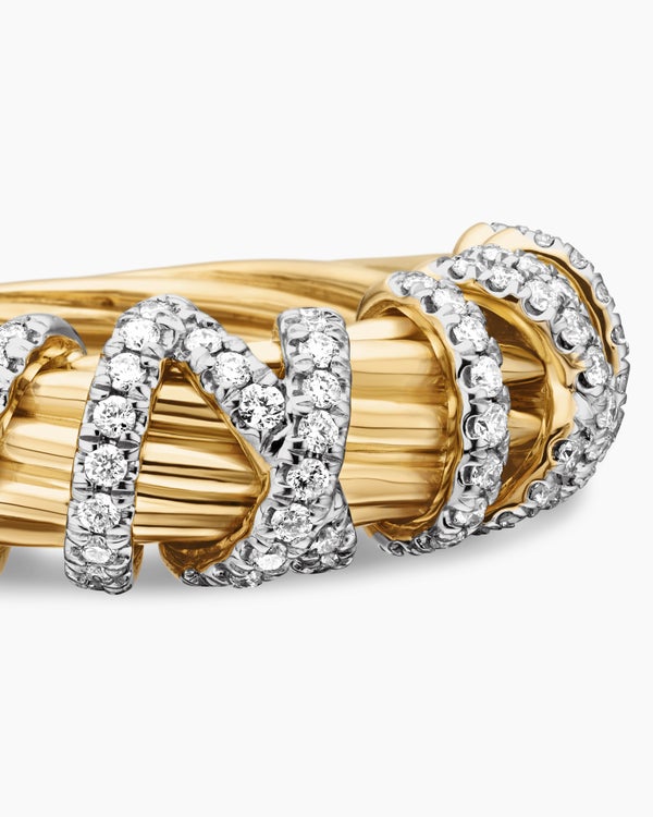 Helena Ring in 18K Yellow Gold with Diamonds, 7.7mm