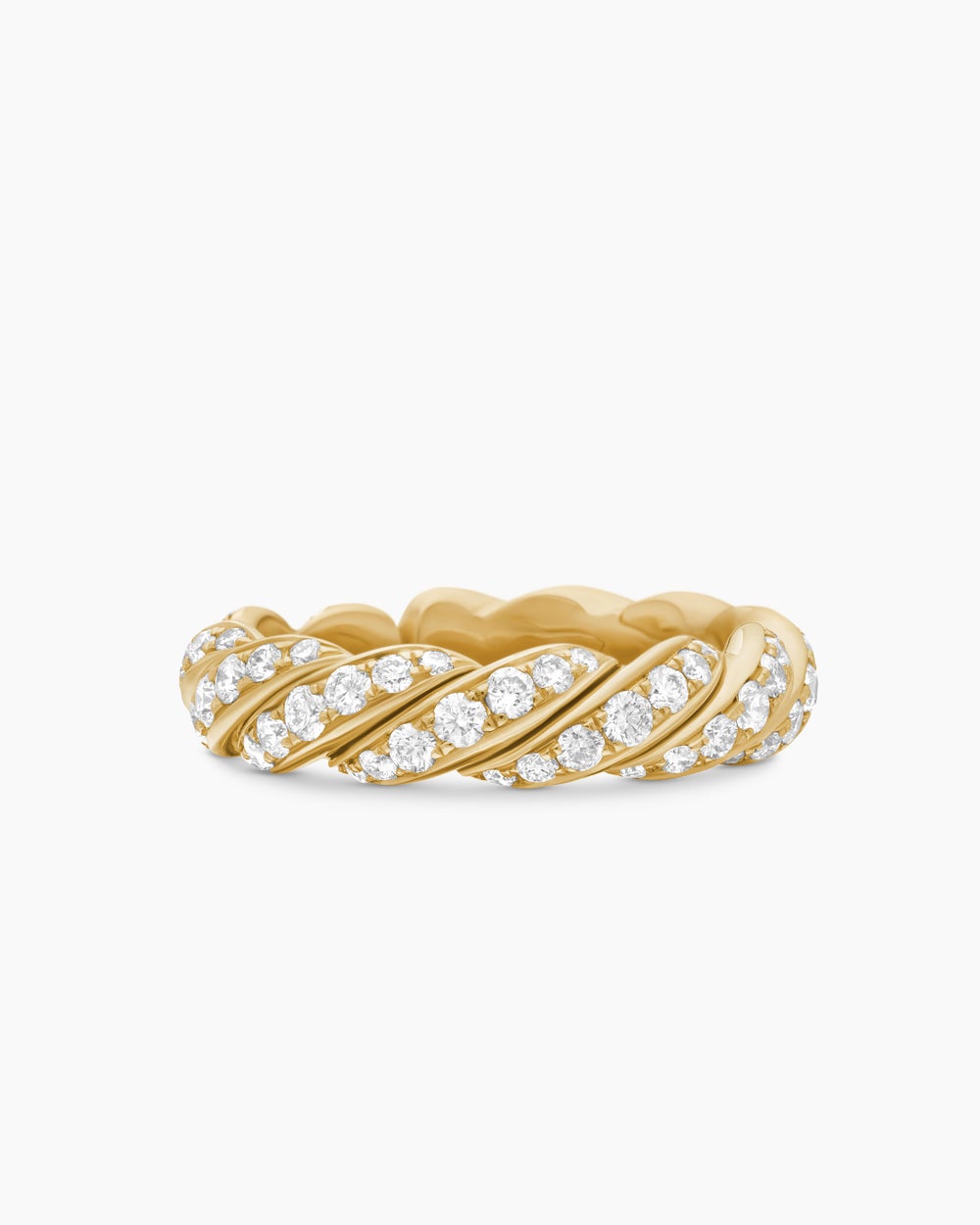 Anneau Sculpted Cable Flex en or jaune 18 carats, 5 mm femme