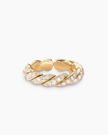 Pavéflex Band Ring in 18K Yellow Gold, 5mm